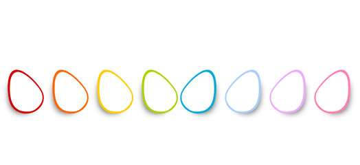 Bunte Ostereier Band Banner Hintergrund Bunt Regenbogen Reihe 