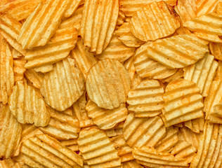Fried fatty potato chips.