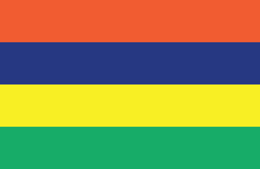 Vector of amazing Mauritius flag.