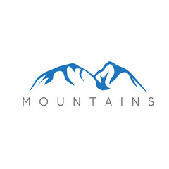 Fototapeta premium simple vector illustration of the abstract mountains