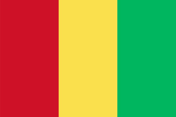 Naklejka premium Vector of amazing Guinean flag.