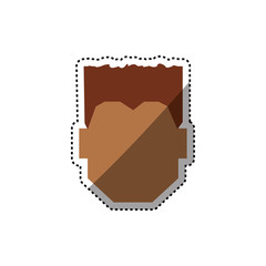 Man faceless profile vector illustration graphic design