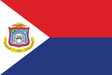 Vector of amazing Sint Maarten flag.
