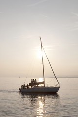 Yacht on Lake Geneva; Lausanne; Switzerland