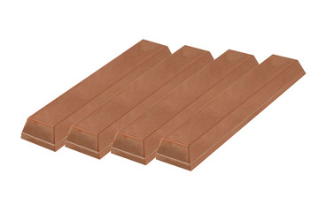 chocolate on a white background