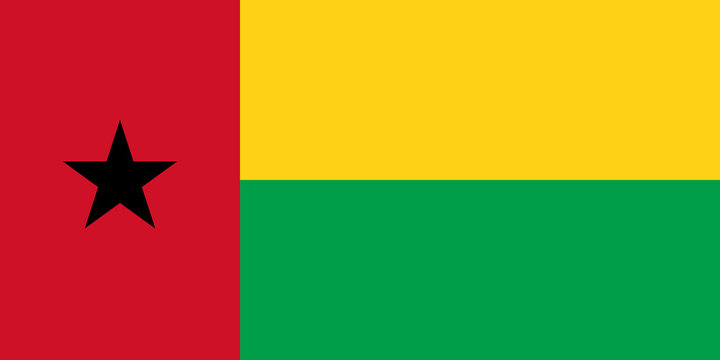 Vector Of Amazing Guinea Bissau Flag.