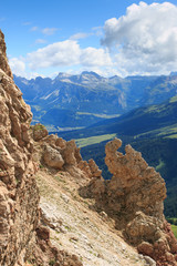 panorama dalla forcella denti di Terrarossa - Dolomiti