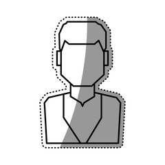 People faceless shapes and business isometric icons