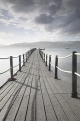 Obraz premium Close up of Pier in Scotland, UK
