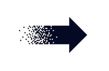 Pixel black arrow