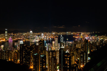 Fototapeta na wymiar 홍콩야경(Hongkong nightview)
