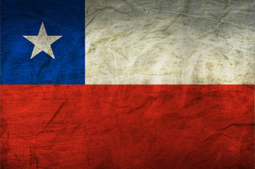 Chile Flag on Paper