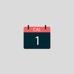 calendar icon flat design