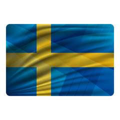 National flag of Sweden in modern design style.