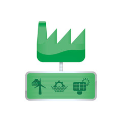 Environment and industrial energy vector icon symbols