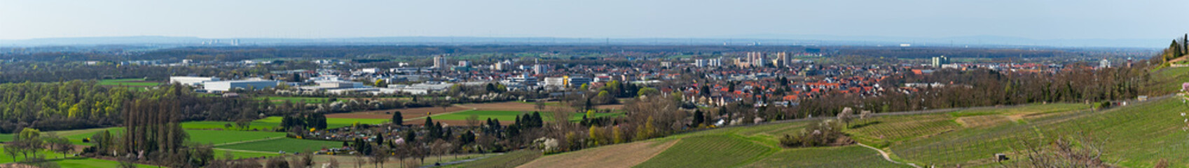 Panorama Bensheim in Hessen