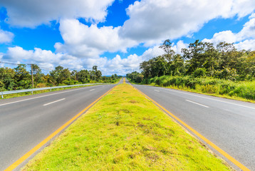 Asphalt road on the highway