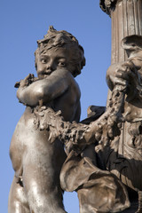 Fototapeta premium Figure on Pont Alexandre III Bridge in Paris, France