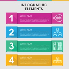 Organizational infographic design with elements.