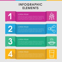 Menu infographic design with elements.