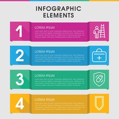 Safety infographic design with elements.
