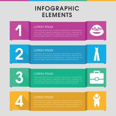 Suit infographic design with elements.