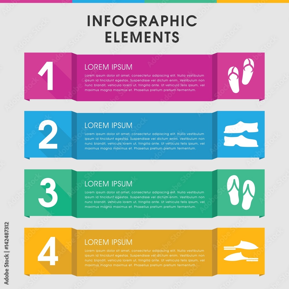 Poster flop infographic design with elements.
