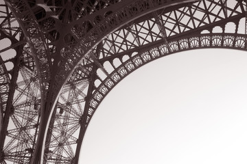 Detail of the Structure of the Eiffel Tower, Paris, France