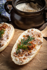 Hearty lard with greaves.