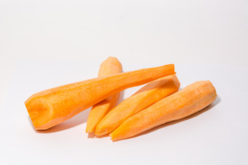 Carrots on a white background. T