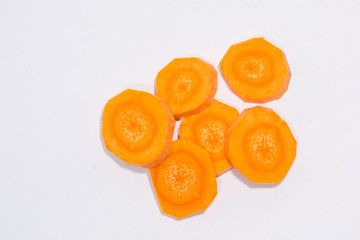 Carrots on a white background. T