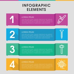 Hardware infographic design with elements.