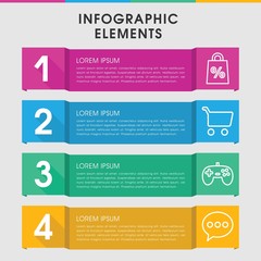 Online infographic design with elements.