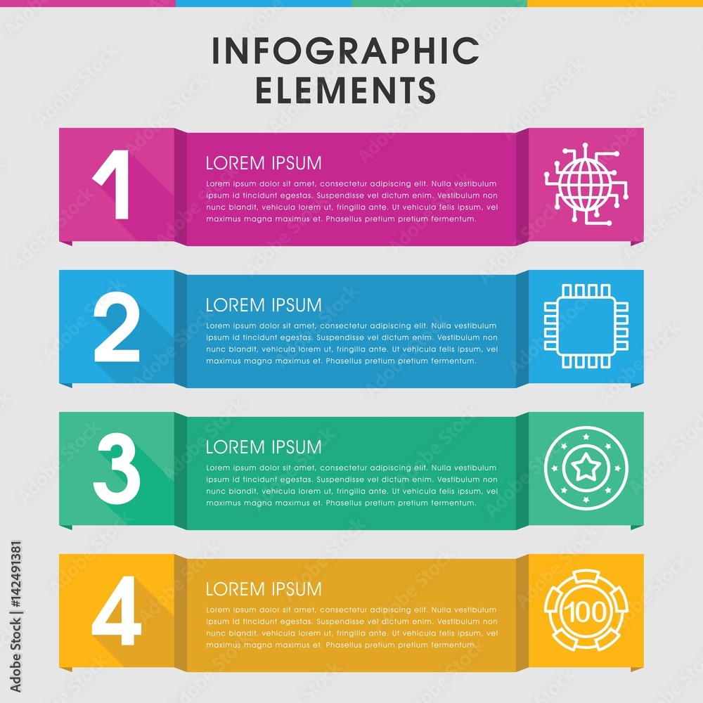 Poster Chip infographic design with elements.