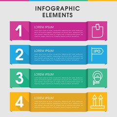 Post infographic design with elements.