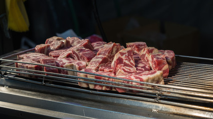 Fresh beef ready to grill