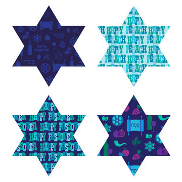 passover patterns on jewish stars
