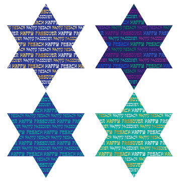 typography patterns on jewish stars