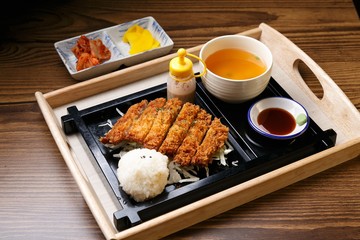 Pork cutlet. Japanese style.