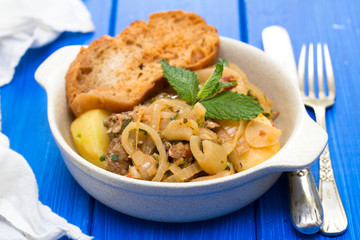 traditional portuguese dish ensopado de borrego