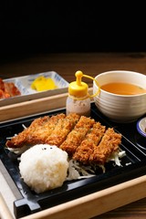 Pork cutlet. Japanese style.