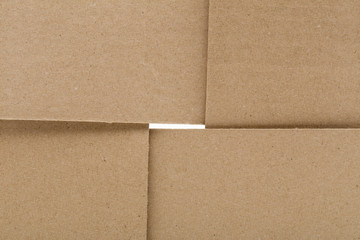 Cardboard on the white background