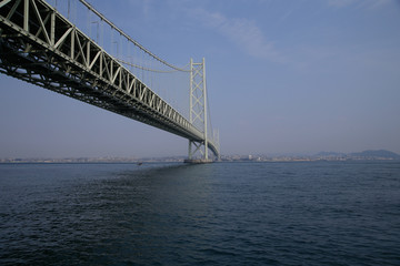 Fototapeta na wymiar Akashi Bridge(明石大橋)