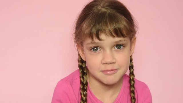 Funny girl hesitate to answer the questions