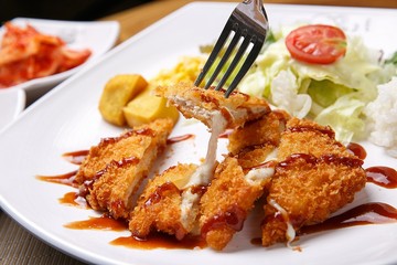 cheese tonkatsu.