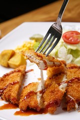 cheese tonkatsu.