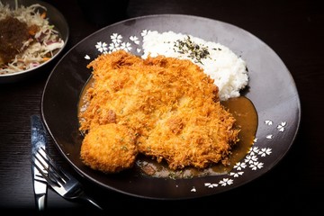 curry tonkatsu. Japanese style cusine.