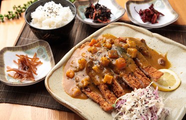 curry tonkatsu. Japanese style cusine.