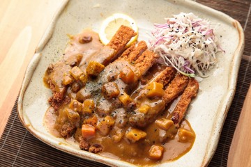 curry tonkatsu. Japanese style cusine. 카레돈카츠