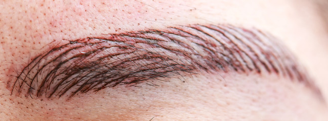 Permanent eyebrow tattoo